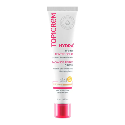 3700281704853 Topicrem Hydra+ Creme com Cor SPF50 Tom Médio 40ml | Pele desidratada sensível