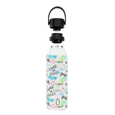 Runbott Mii 60 Garrafa Térmica Berreca Graffiti 600ml | Isolamento vácuo frias 32h, quentes 24h
