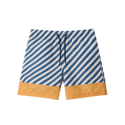 8434149891090 Cópia de Monnëka Bermuda Banho Boy Stripes Blues 4 Anos | UPF50+ Sem PFAS