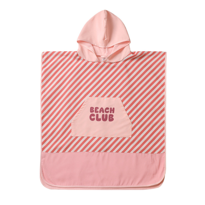 8434149334788 Monnëka Poncho Praia Stripes Bloom & Blush Tam. S | 1-3 Anos - 60x60cm