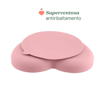 Chicco Prato Coração Silicone com Ventosa Rosa 9M+ | Farmácia d'Arrábida