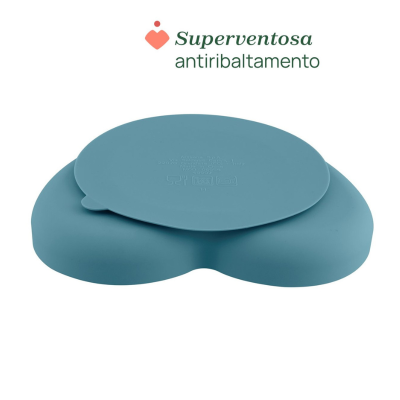 Chicco Prato Coração Silicone com Ventosa Azul 9M+ | Farmácia d'Arrábida