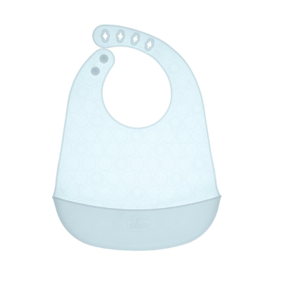 7585307 Chicco Babete em Silicone Azul 6M+
