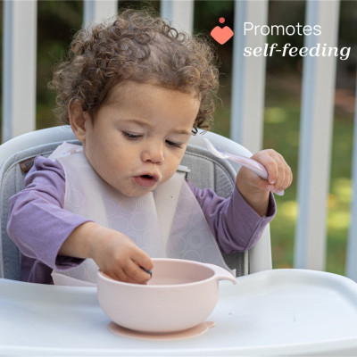 Chicco Easy Bowl Tigela Silicone Ventosa Rosa 6M+ | Farmácia d'Arrábida