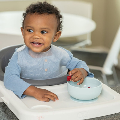 Chicco Easy Bowl Tigela Silicone Ventosa Rosa 6M+ | Farmácia d'Arrábida