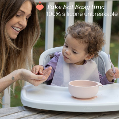 Chicco Easy Bowl Tigela Silicone Ventosa Azul 6M+ | Farmácia d'Arrábida