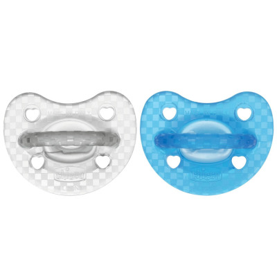 8058664180578 Chicco Chupeta PhysioForma Soft Luxe Azul 2-6M Pack 2 | Silicone Macio