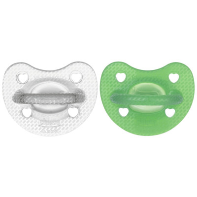 8058664180561 Chicco Chupeta PhysioForma Soft Luxe Verde 2-6M Pack 2 | Silicone Macio