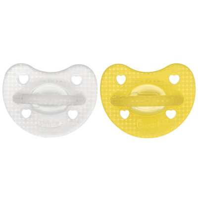 8058664180554 Chicco Chupeta PhysioForma Soft Luxe Amarelo 2-6M Pack 2 | Silicone Macio