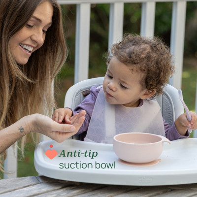 Chicco Easy Start Conjunto Papa Silicone Rosa 6M+ 3 peças | Farmácia d'Arrábida