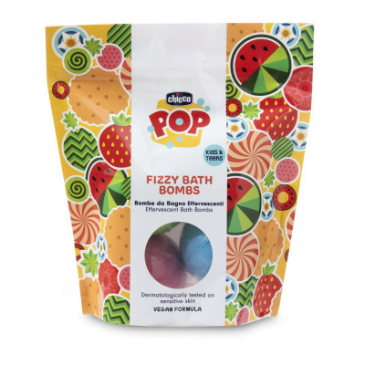 7581652 Chicco Pop Bombas Banho Efervescentes Pack 3 | Pele Sensível +3A