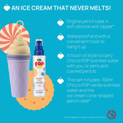 Chicco Pop Frosty Água Perfumada Baunilha + Estojo Gelado | Farmácia d'Arrábida