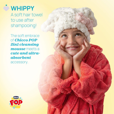 Chicco Pop Whippy Mousse Banho 2em1 Baunilha 200ml + Toalha | Farmácia d'Arrábida