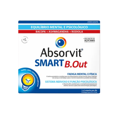 7617274 Absorvit Smart B.Out Ampolas 10ml × 20 | Cansaço, Fadiga e Stress