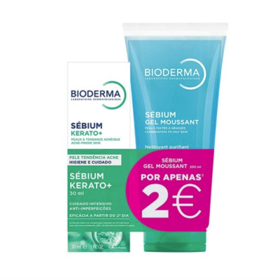 7606483 Bioderma Pack Sébium Kerato+ Gel-Creme 30ml + Oferta Gel Espumante 100ml
