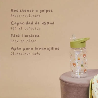 Miniland Garrafa Kiddie Explorer 450ml Palhinha  | Farmácia d'Arrábida