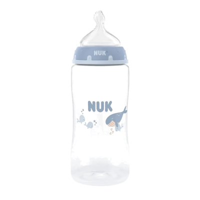 7580472 NUK Biberão First Choice Silicone Azul M +3 Meses 300ml