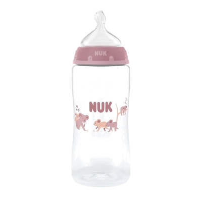 7580480 NUK Biberão First Choice Silicone Rosa M +3 Meses 300ml | Controlo Temperatura