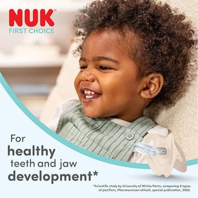 NUK First Choice Chupetas Silicone Rosa 6-18M 2 Uni. | Farmácia d'Arrábida