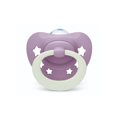 NUK Chupeta First Choice Dia e Noite Roxo 0-6M x2 | Farmácia d'Arrábida