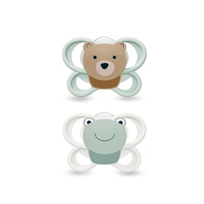7577288 NUK Chupeta Perfect Match Air Silicone Sapo/Urso 0-6 Meses 2 Uni.