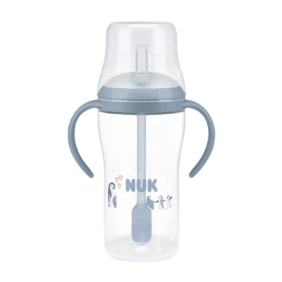 7579292 Nuk Copo Aprendizagem Perfect Match com Palhinha Azul 260ml +8 Meses