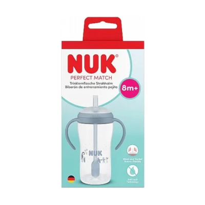 Nuk Copo Aprendizagem Palhinha Azul 260ml +8M | Farmácia d'Arrábida