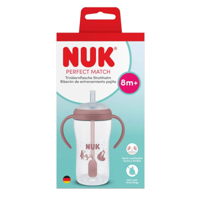 Nuk Copo Aprendizagem Palhinha Rosa 260ml +8M | Farmácia d'Arrábida
