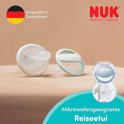 NUK Perfect Match Chupetas 0-6M x2 Bege + Coral | Farmácia d'Arrábida