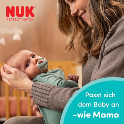 NUK Perfect Match Chupetas Silicone 0-6M x2 Verde+Azul | Farmácia d'Arrábida