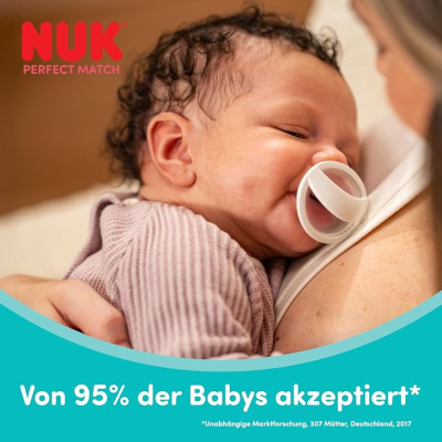 NUK Perfect Match Chupetas Silicone 0-6M x2 Verde+Azul | Farmácia d'Arrábida