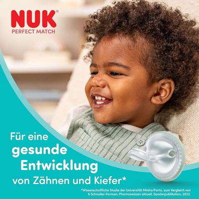NUK Perfect Match Chupetas Silicone 0-6M x2 Verde+Azul | Farmácia d'Arrábida