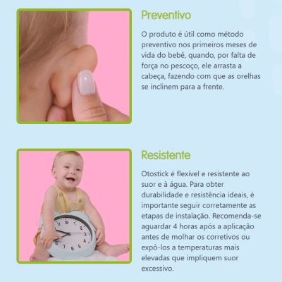 Otostick Baby Corretor Estético para Orelhas x8 + Touca | Farmácia d'Arrábida