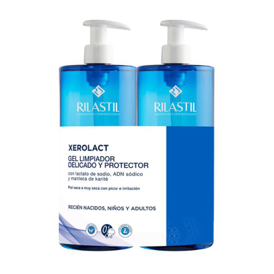7613703 Rilastil Pack  Xerolact Gel Lavante 2x1L 50% Desconto na 2ª Unidade