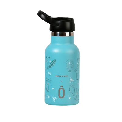 Runbott Garrafa Termo 350ml Marta Munté Forest Azul | Palhinha e Tampa Fácil de Abrir