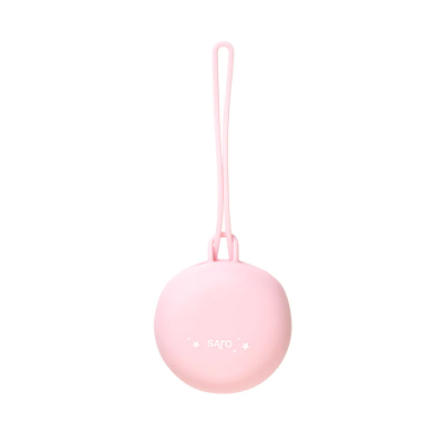 8424568148431 Saro Caixa Porta Chupeta Silicone Rosa Claro