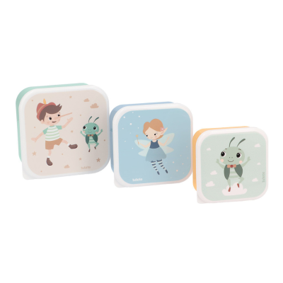 8434149961175 Tutete 3 Lancheiras The Wooden Boy | Caixas Snacks Infantil BPA Free