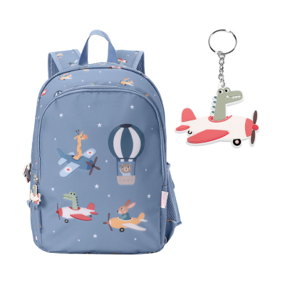 8434149743658 Tutete Mochila Escolar Média c/ Porta Chaves Planes 39cm