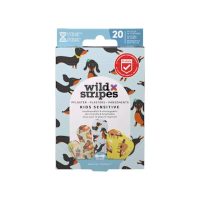 7627604 Wild Stripes Kids Sensitive Pensos Animais x20 | Pensos Infantis Resistentes à Água