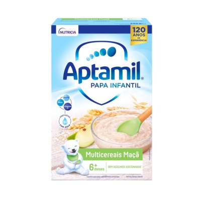 7306605 Aptamil Papa Láctea Multicereais Maçã 225g +6M