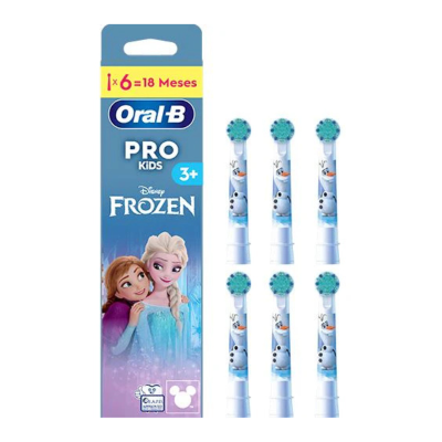 7599464 Oral-B Pro Kids Frozen Recarga x6 +3 Anos Cerdas Extra Suaves