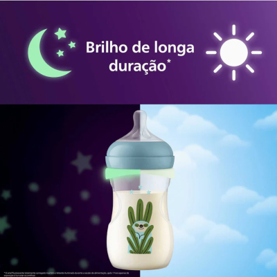 Philips Avent Biberão Noite Natural Response 260ml 3-6M | Farmácia d'Arrábida