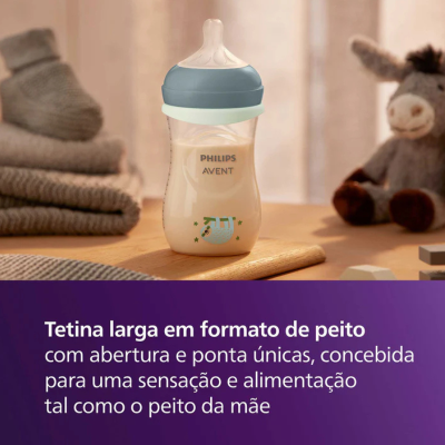 Philips Avent Biberão Noite Natural Response 260ml 3-6M | Farmácia d'Arrábida