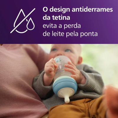 Philips Avent Biberão Noite Natural Response 260ml 3-6M | Farmácia d'Arrábida
