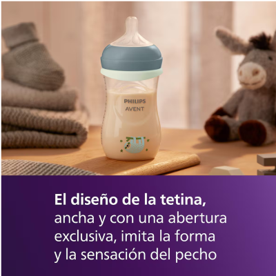 Philips Avent Biberão Natural Response Noturno 260ml + Chupeta 0-6M | Farmácia d'Arrábida