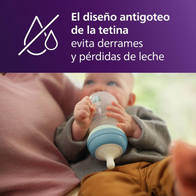 Philips Avent Biberão Natural Response Noturno 260ml + Chupeta 0-6M | Farmácia d'Arrábida