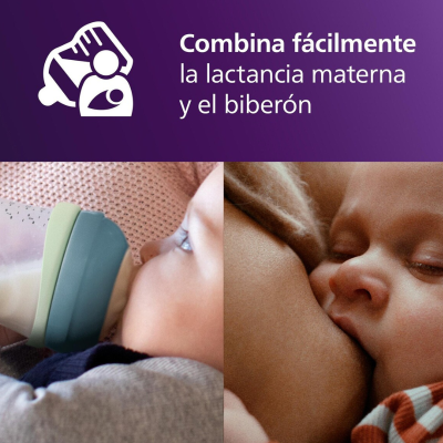 Philips Avent Biberão Natural Response Noturno 260ml + Chupeta 0-6M | Farmácia d'Arrábida