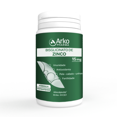 7618587 Arkocápsulas Bisglicinato Zinco x60 Cápsulas | Imunidade + Pele + Cabelo