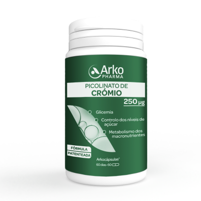 Arkocápsulas Picolinato Crómio x60 Cáps Glicemia | Farmácia d'Arrábida