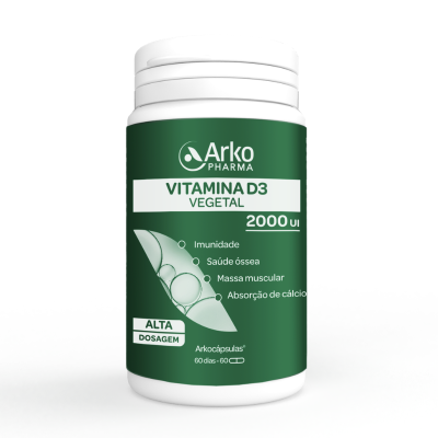 7618595 Arkocápsulas Vitamina D3 x60 Cápsulas | Apoia o sistema imunitário